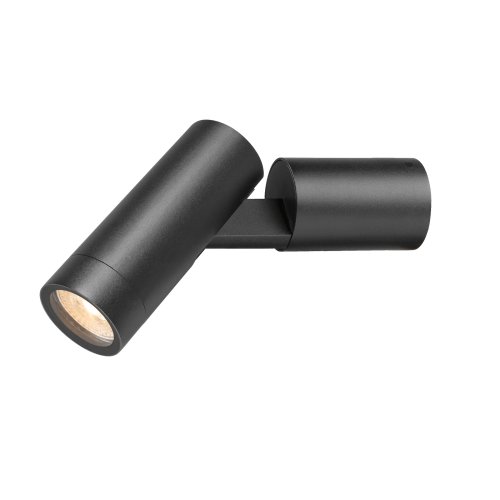 SLV S-TUBE, wandopbouwarmatuur, rond, 1 x max.. 10 W GU10, zwart - Slv 1007653 1 h rgb - 20026517