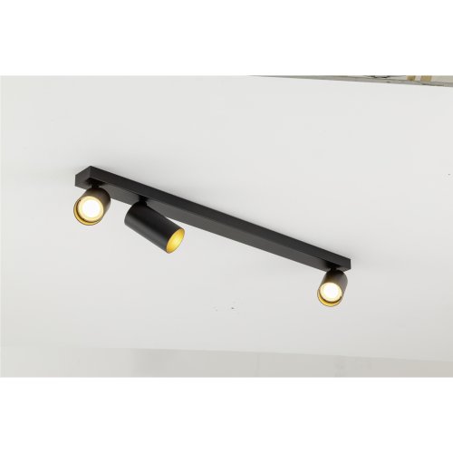 SLV KAMI, plafondopbouwarmatuur, 3 x max.. 10 W, GU10, zwart/goud - Slv 1007735 2 rgb - 20026559