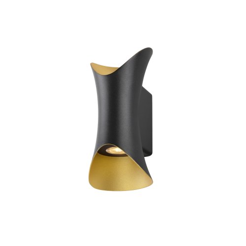 SLV MODELA, wandarmatuur, up/down, 2700K, FASE, zwart/goud - Slv 1007807 1 h rgb - 20026565