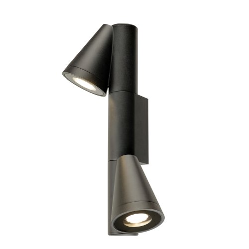SLV T-TUBE, wandopbouwarmatuur, GU10, double, IP65, max. 10 W, zwart - Slv 1008013 1 h rgb - 20026629