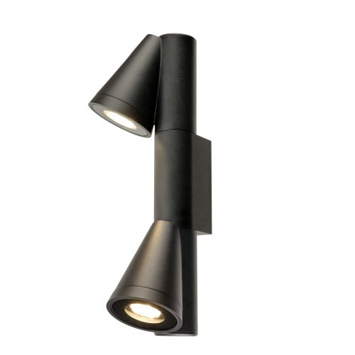 SLV T-TUBE, wandopbouwarmatuur, GU10, double, IP65, max. 10 W, zwart - Slv 1008013 2 rgb - 20026629