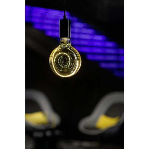 SLV LED Illusion Globe 125 Crescent slanting, led lichtbron, smokey, E27,  - Slv 1008161 a1 h rgb - 20026743
