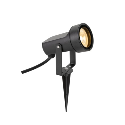 SLV SYNA, grondspieslamp, GU10, 1x max. 10W, IP65, rond, zwart - Slv 1008480 4 rgb - 20027045