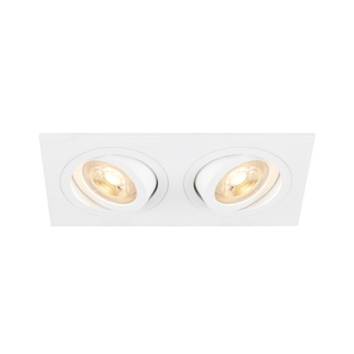 SLV NEW TRIA&reg; 155, plafondinbouwarmatuur, vierkant, 2x GU10, tweelamps, wi - Slv 1008509 1 h rgb - 20027074