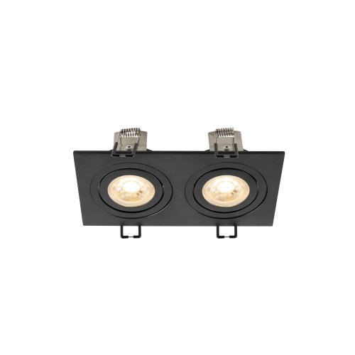 SLV NEW TRIA&reg; 155, plafondinbouwarmatuur, vierkant, 2x GU10, tweelamps, zw - Slv 1008510 3 rgb - 20027075