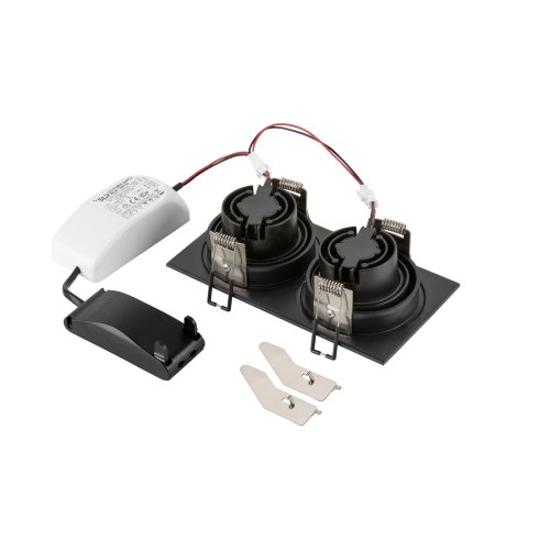 SLV NEW TRIA&reg; 155, plafondinbouwarmatuur, vierkant, 3000K, tweelamps, PHAS - Slv 1008514 2 rgb - 20027079