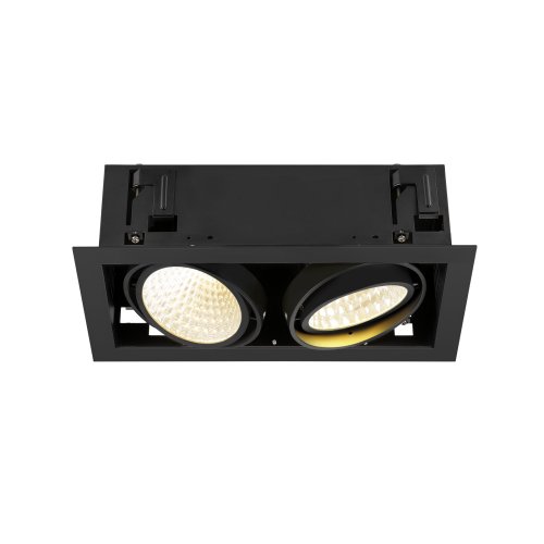 SLV KADUX, plafondinbouwarmatuur, double, 3000K, DALI 2, Touch, 30&deg;, zwart - Slv 1008572 1 h rgb - 20027127