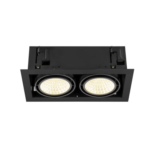 SLV KADUX, plafondinbouwarmatuur, double, 3000K, DALI 2, Touch, 30&deg;, zwart - Slv 1008572 4 rgb - 20027127