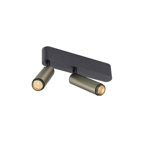 SLV GRIP! S, plafondopbouwarmatuur, double, FASE, 2700 K, 21 W, 29&deg;, brons - Slv 1009048 1 h rgb - 20027444
