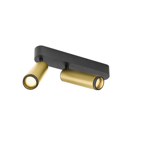 SLV GRIP! M, plafondopbouwarmatuur, double, FASE, 3000K, 28W, 42&deg;, goud /  - Slv 1009083 1 h rgb - 20027479