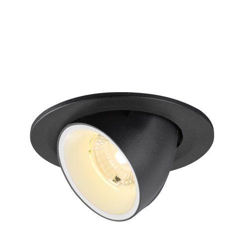 SLV NUMINOS&reg; GIMBLE S, plafondinbouwarmatuur 3000K, 40&deg;, IP20, rond, zwart - Slv 1009401 1 h rgb - 20027675