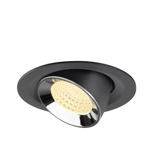 SLV NUMINOS&reg; GIMBLE M, black/chrome recessed ceiling light 3000 K 55&deg; - Slv 1009567 3 rgb - 20171900