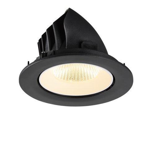 SLV NUMINOS&reg; GIMBLE L, plafondinbouwarmatuur 3000K, 40&deg;, IP20, rond, zwart - Slv 1009725 7 rgb - 20027837
