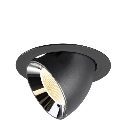 SLV NUMINOS&reg; GIMBLE XL, black/chrome recessed ceiling light 3000 K 20&deg; - Slv 1009884 1 h rgb - 20003756