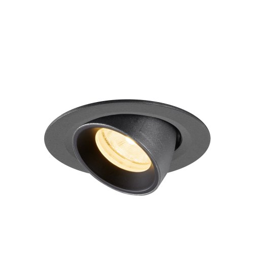 SLV NUMINOS&reg; GIMLE XS, plafondinbouwarmatuur 3000K, 20&deg;, IP20, rond, zwart - Slv 1010044 3 rgb - 20027995