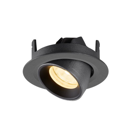 SLV NUMINOS&reg; GIMLE XS, plafondinbouwarmatuur 3000K, 20&deg;, IP20, rond, zwart - Slv 1010044 6 rgb - 20027995