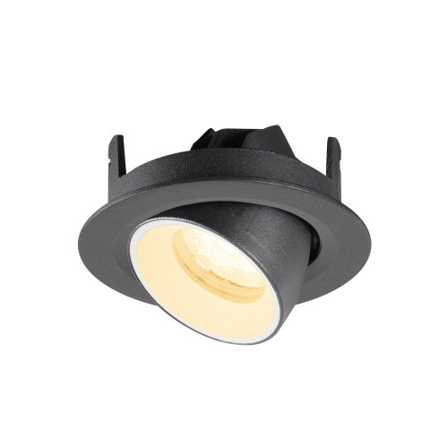 SLV NUMINOS&reg; GIMBLE XS, plafondinbouwarmatuur 3000K, 40&deg;, IP20, rond, zwar - Slv 1010048 6 rgb - 20027998