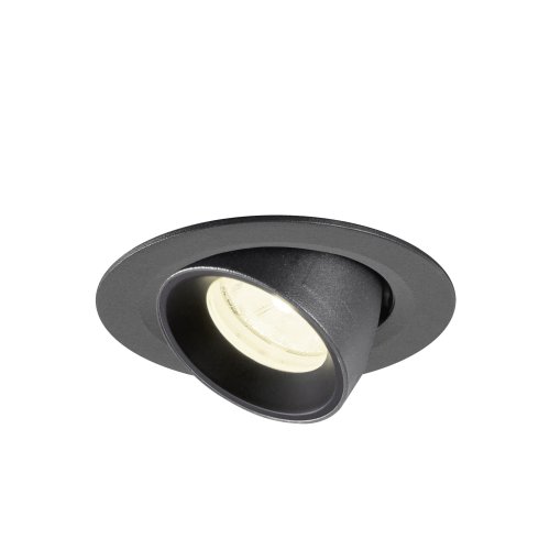 SLV NUMINOS&reg; GIMLE XS, plafondinbouwarmatuur 4000K, 20&deg;, IP20, rond, zwart - Slv 1010062 3 rgb - 20028004
