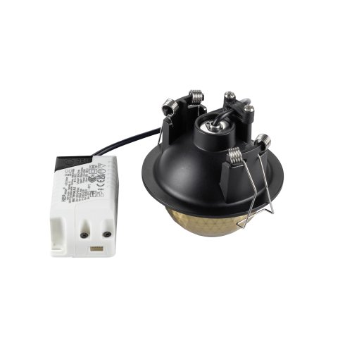 SLV DYSKO, plafondinbouwarmatuur, rond, FASE, 2700K, 6,4 W, 36&deg;, zwart/gou - Slv 1010353 4 rgb - 20028193