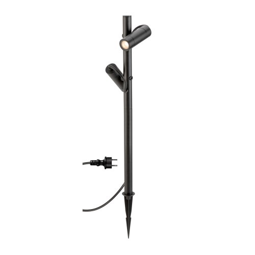 SLV HELIA SLIM Pole, dubbel, LED-buitenlamp, IP65, 2200 K, zwart - Slv 1011033 1 h rgb - 20196360