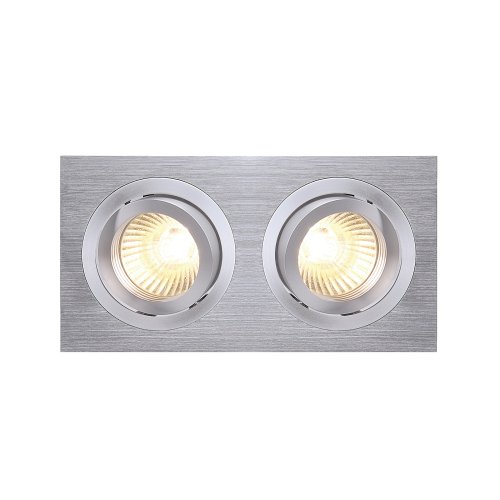 SLV NEW TRIA II GU10 downlight, rechthoekig, geborsteld aluminium, max. 2x - Slv 111362 3 rgb - 20028448