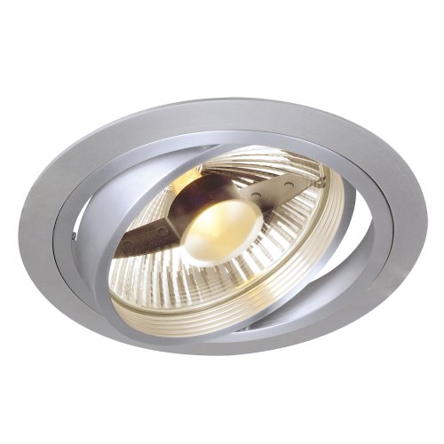 SLV NEW TRIA ES111 downlight, rond , geborsteld aluminium, GU10, max. 75 W - Slv 111380 1 h rgb - 20028449