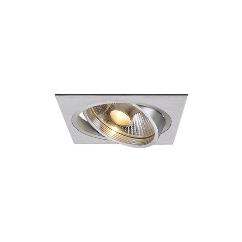 SLV NEW TRIA I ES111 downlight, vierkant, geborsteld aluminium , GU10, max - Slv 111381 1 h rgb - 20028450