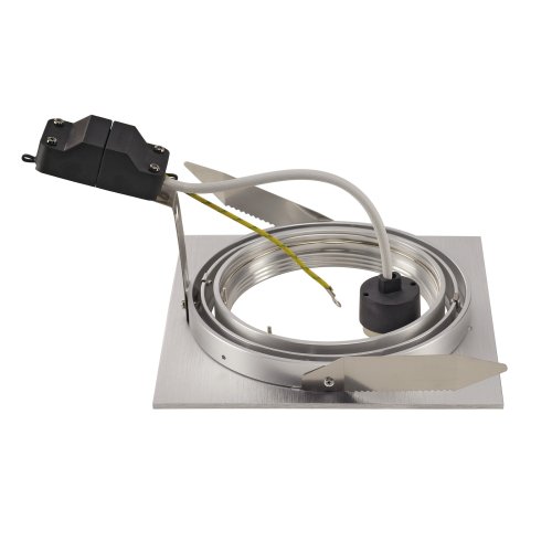 SLV NEW TRIA I ES111 downlight, vierkant, geborsteld aluminium , GU10, max - Slv 111381 2 rgb - 20028450