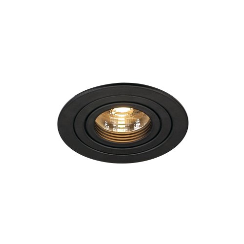 SLV NEW TRIA GU10 ROUND downlight, mat zwart, max. 50 W, incl. klemveren - Slv 111710 3 rgb - 20028453