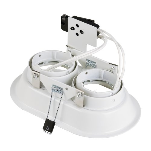 SLV HORN 2 TURNO MR16 plafond- inbouwlamp, ovaal, mat wit 2xG5,3, max. 2x5 - Slv 113101 2 rgb - 20028476