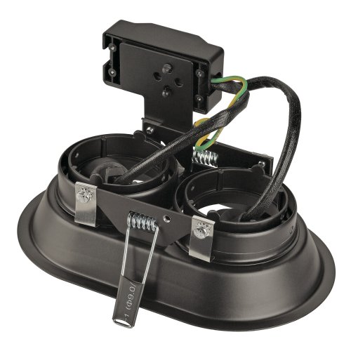 SLV HORN 2 TURNO GU10 plafond- inbouwlamp, ovaal, mat zwart, max. 2x50 W - Slv 113110 2 rgb - 20028477