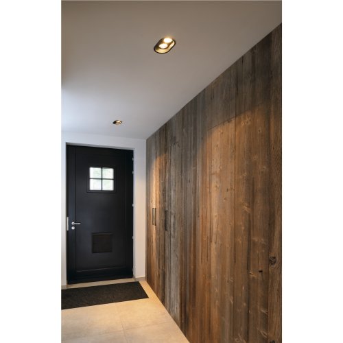 SLV HORN 2 TURNO GU10 plafond- inbouwlamp, ovaal, mat zwart, max. 2x50 W - Slv 113110 a1 h rgb - 20028477