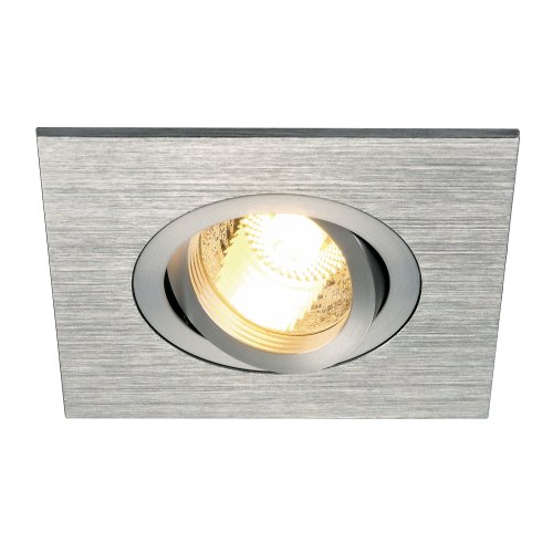 SLV NEW TRIA XL SQUARE GU10 downlight, geborsteld aluminium, max. 50 W, in - Slv 113456 1 h rgb - 20028494