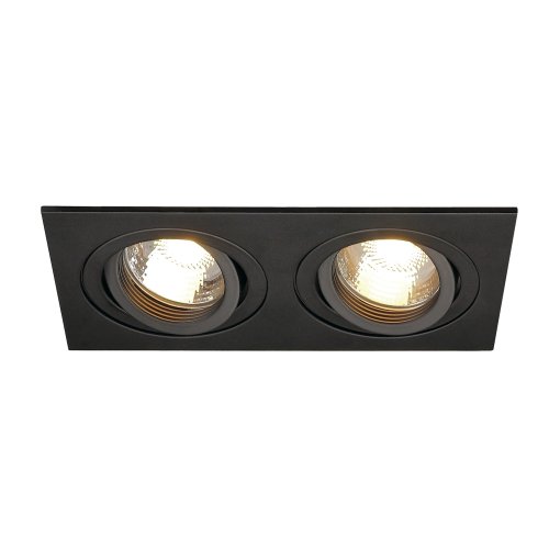 SLV new tria 2 gu10 square zwart 2xgu10 klemveer 113492 - Slv 113492 1 h rgb - 8824036