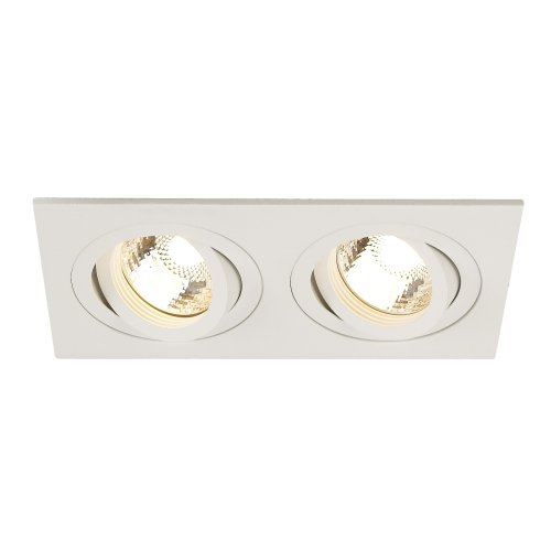 SLV new tria 2 gu10 square wit 2xgu10 klemveer 113512 - Slv 113512 1 h rgb - 8824007