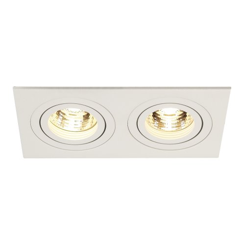 SLV new tria 2 gu10 square wit 2xgu10 klemveer 113512 - Slv 113512 3 rgb - 8824007