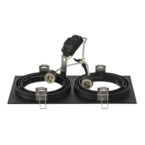 SLV NEW TRIA ES111 SQUARE inbouwarmatuur, zwart, GU10, max. 2x75 W, incl.  - Slv 113840 2 rgb - 20208422
