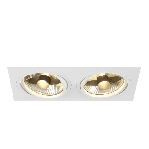 SLV NEW TRIA ES111 SQUARE inbouwarmatuur, wit, GU10, max. 2x75 W, incl. kl - Slv 113841 1 h rgb - 20208423
