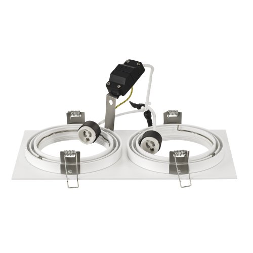SLV NEW TRIA ES111 SQUARE inbouwarmatuur, wit, GU10, max. 2x75 W, incl. kl - Slv 113841 2 rgb - 20208423