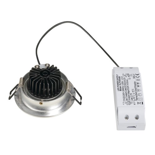 SLV NEW TRIA LED DL ROUND Set, downlight, geborsteld aluminium, 6 W, 38&deg;,  - Slv 113876 2 rgb - 20028518