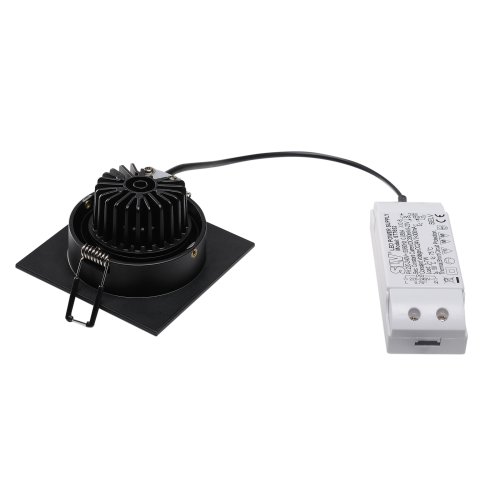 SLV NEW TRIA DL SQUARE Set downlight, mat zwart, 6 W, 38&deg; , 2700 K, incl.  - Slv 113880 2 rgb - 20028519