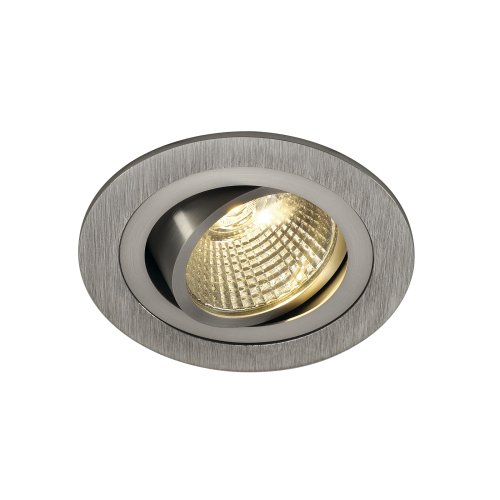 SLV NEW TRIA LED DL ROUND Set, downlight, geborsteld aluminium, 9 W, 38&deg;,  - Slv 113906 1 h rgb - 20028527
