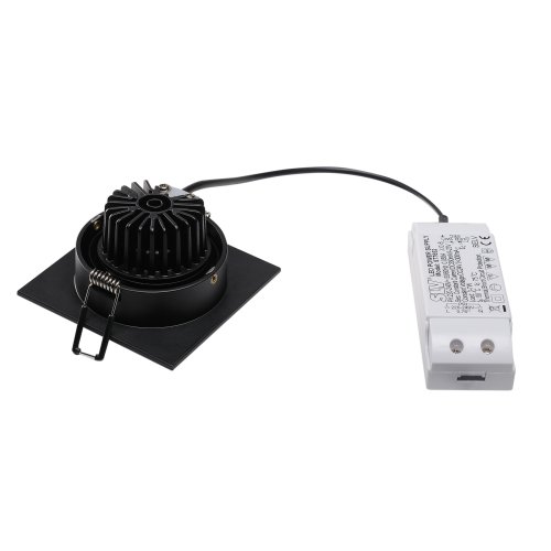 SLV NEW TRIA DL SQUARE Set downlight, mat zwart, 6 W, 38&deg; , 3000 K, incl.  - Slv 113910 2 rgb - 20028528