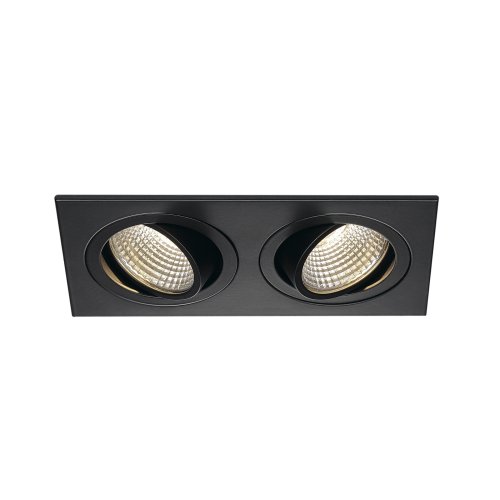 SLV NEW TRIA 2 DL SQUARE Set downlight, mat zwart, 2x6 W, 38&deg;, 3000 K, inc - Slv 113920 1 h rgb - 20028531