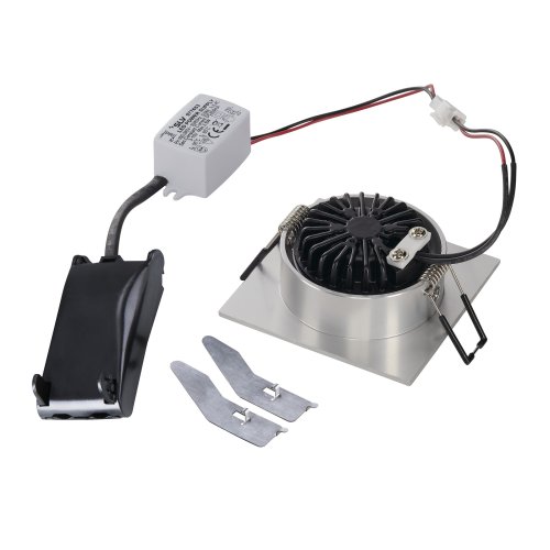 SLV NEW TRIA LED 3 W DL SQUARE Set , downlight, geborsteld aluminium, 38&deg;, - Slv 113966 2 rgb - 20028540