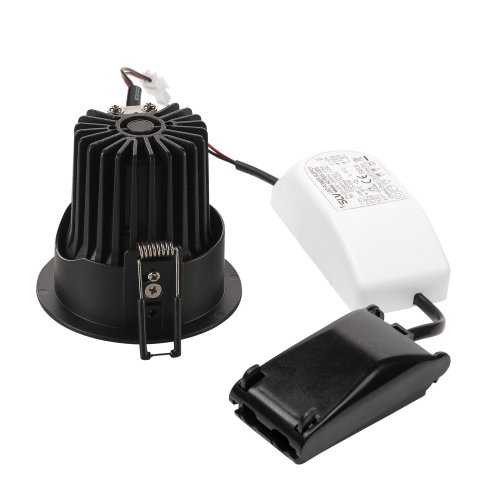 SLV H-LIGHT ROUND HOLE, mat zwart, 12 W, 20&deg;, 2700 K, incl. driver, spiraa - Slv 114480 2 rgb - 20028570