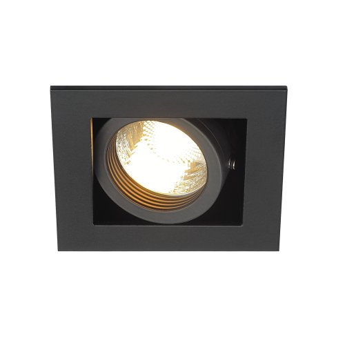 SLV KADUX 1 GU10 DOWNLIGHT, vierkant, mat zwart, max. 50 W - Slv 115510 1 h rgb - 20028574
