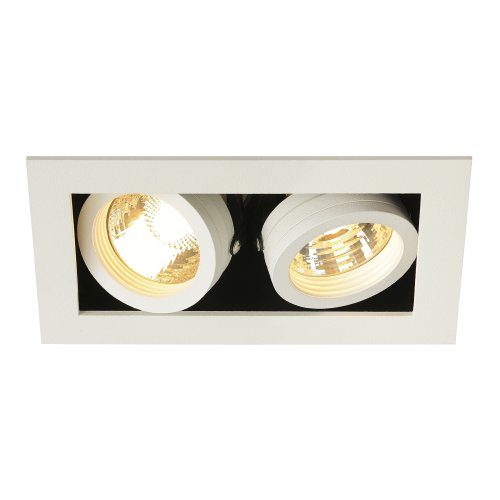 SLV KADUX 2 GU10 DOWNLIGHT, vierkant, mat wit, max. 2x50 W - Slv 115521 1 h rgb - 20208443