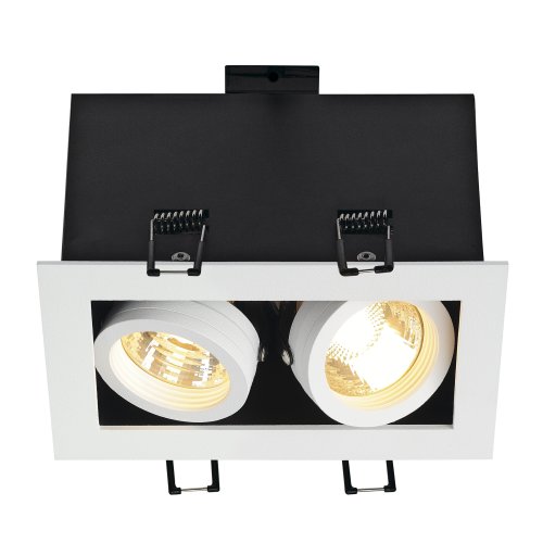 SLV KADUX 2 GU10 DOWNLIGHT, vierkant, mat wit, max. 2x50 W - Slv 115521 2 rgb - 20208443