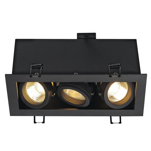 SLV KADUX 3 GU10 DOWNLIGHT, vierkant, mat zwart, max. 3x50 W - Slv 115530 2 rgb - 20028578